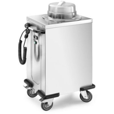Distributore piatti riscaldato - versione statica con termostato meccanico +30°/+90°