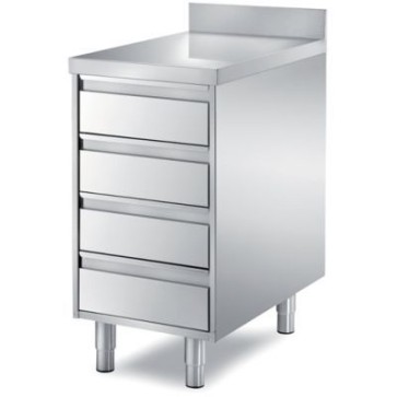 Cassettiera gastronorm con ripiano + alzatina mm 450 x 700 x850 h