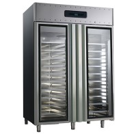 Frigorifero pasticceria hccp sistema ventilato 1400 litri x 20 teglie 60x40 cm porte vetro -2°/+8°c