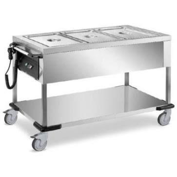 Carrello termico capacità 2x1/1 gn 200 h struttura e pann inox- bacinelle escluse - termostato digitale