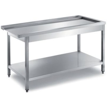 Tavolo di uscita lavastoviglie aggan.dx con ripiano inferiore - mm. 1200x700x850 h