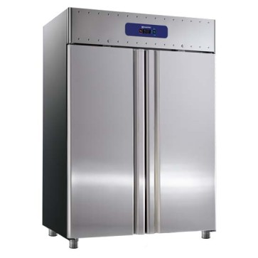 Congelatore da 1400 litri in inox, GN 2/1, -10°/-25°C, isolamento 85 mm