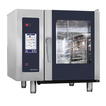 Forno combinato elettrico a vapore con boiler e sistema di lavaggio automatico, 6x GN 1/1