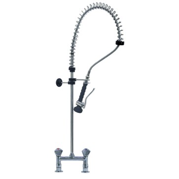 Doccione per stoviglie con miscelatore biforo attacchi 1/2, ø 1/2