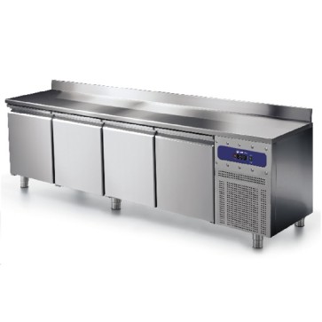 Tavolo refrigerato 4 porte GN 1/1 con alzatina, -2 °/+8 °C