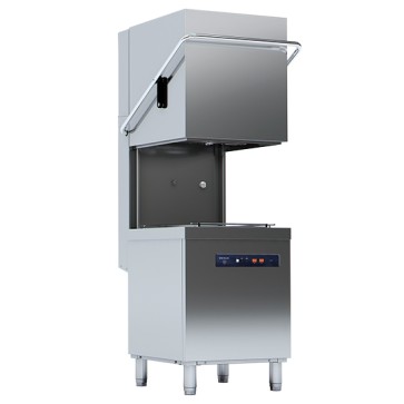 Lavastoviglie professionale elettronica a capotta doppia parete cesto 50x50 cm altezza interna 440mm