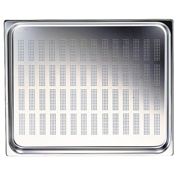Bacinella GN forata in inox, GN 1/2 h=40 mm