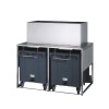 Contenitore ghiaccio 50+2x108kg carrellato per bab0004