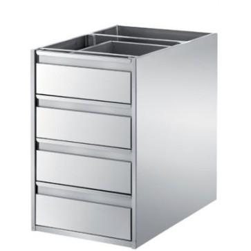 Elemento a 4 cassetti senza ripiano mm 540x880x515 h