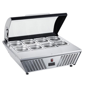 Vetrina refrigerata professionale da banco per ingredienti 8x GN1/6