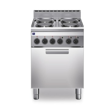Cucina elettrica, 4 piastre, 1 forno elettrico a convezione con grill elettrico