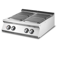 Cucina elettrica, versione top, 4 piastre quadre in ghisa