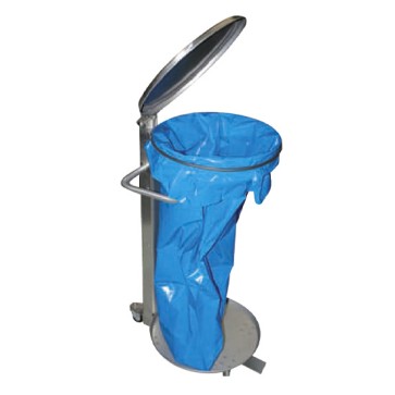 portasacco da in inox con coperchio