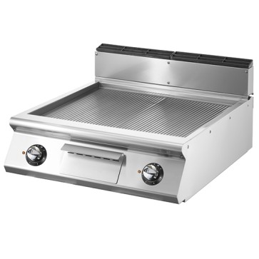Fry-top elettrico professionale piastra rigata da banco
