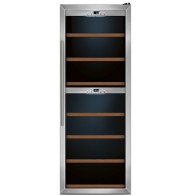 Espositore refrigerato professionale per vini ventilato 2 vani capacità 126 bottiglie 0,7 lt. temp. +5 °c/+22 °c