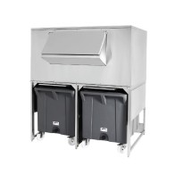Contenitore ghiaccio 300+2x108kg carrellato per bac0008