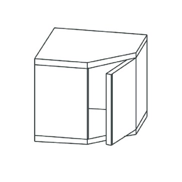 armadio pensile ad angolo con portina, 700x700 mm