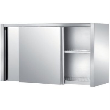 Pensile chiuso con porte scorrevoli e ripiani asolati mm 2000x400x660 h