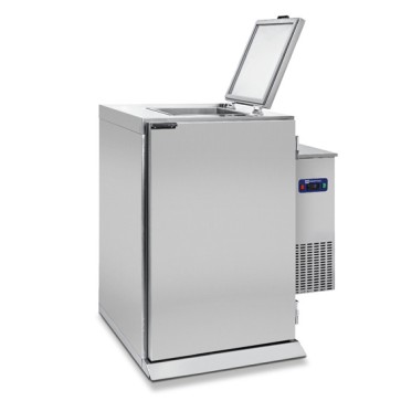 Box refrigerato per rifiuti 1x 120/ 240 litri, con gruppo a destra e kit invernale