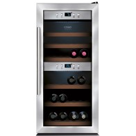 Espositore refrigerato professionale per vini ventilato 2 vani capacità 24 bottiglie 0,7 lt. temp. +5 °c/+22 °c