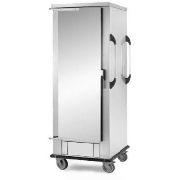 Carrello portabacinelle cap.14 bacinelle gn2/1 - 28 gn1/1 struttura inox - mm 950x820x1560 h 1 anta