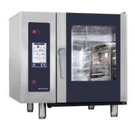 Forno combinato a gas a vapore con boiler e sistema di lavaggio automatico, 6x GN 1/1