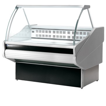 Banco refrigerato ventilato da 2020 mm con vetro curvo, +3°/+5°C