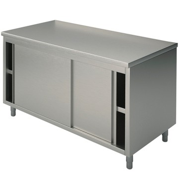 Tavolo armadio neutro, porte scorrevoli