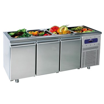 Saladette a 2 porte GN 1/1, 5x GN 1/1 h=150 mm, -2°/+8°C