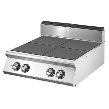 Cucina elettrica da banco con 4 piastre ribaltibili ciascuna da 4 kW
