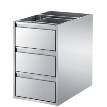 Elemento con 3 cassetti senza ripiano mm 640x560x515 h