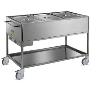Carrello termico capacità 3x1/1 g.n. h200 - termostato digitale - mm 1200x640x900