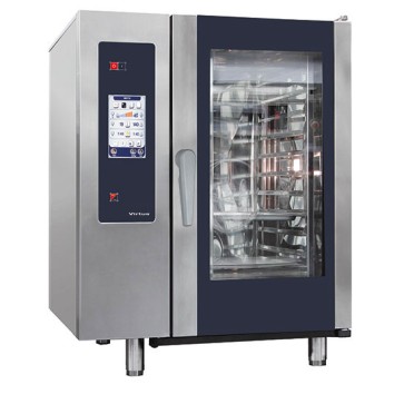 forno combinato elettrico a vapore con boiler e sistema di lavaggio automatico, 10x GN 2/1