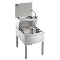 lavamani combinato, con vuotatoio, 500x700 mm