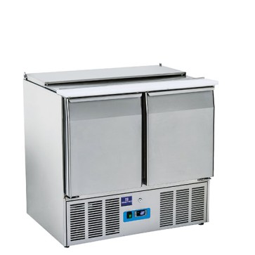 Saladette professionale con coperchio e vano refrigerato 2 porte - GN1/1 +4/+10°C