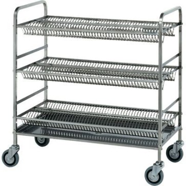 Carrello scolapiatti e scolabicchieri