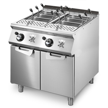 Cuocipasta gas, 2 vasche GN 1/1, capacità 2x 40 litri