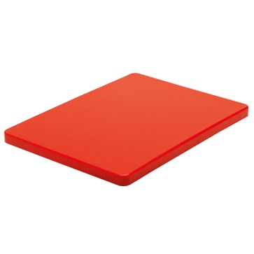 tagliere in rosso per carne con canalina, 400x300 mm