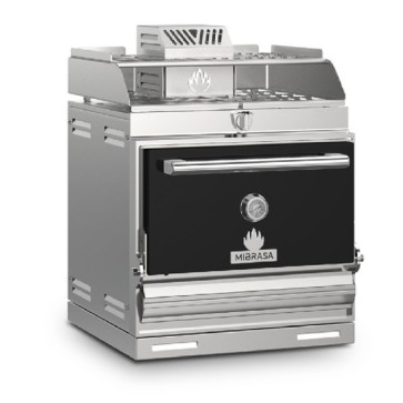 Forno a carbone da banco da 110-130 coperti con ripiano riscaldato