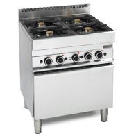 cucina a gas, 4 fuochi, 1 forno elettrico a convezione