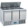 Saladette professionale con coperchio e vano refrigerato 3 porte - GN1/1 +4/+10°C
