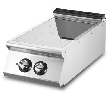 Cucina induzione da banco, 2 zone di cottura Ø 220 mm ciascuna 5,0 kW