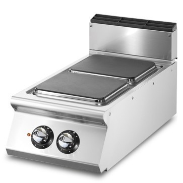 Cucina elettrica, versione top, 2 piastre quadre in ghisa
