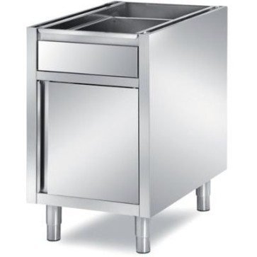 Cassettiera componibile a 1 cassetto por taposate e 1anta battente portabottiglie dim. mm 440x890x810 h