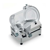 Affettatrice automatica a gravità, doppio motore, lama ø 300 mm.