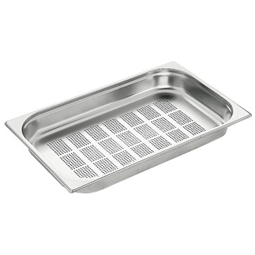Bacinella GN forata in inox, GN 2/3 h=40 mm