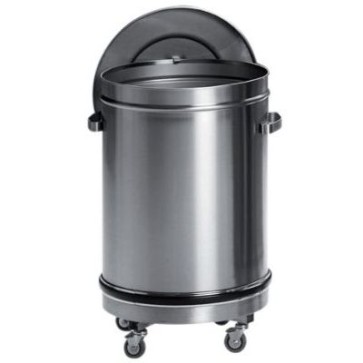 Tramoggia rifiuti c/ coperchio carrellata-capacità 100 l. mm.460x740 h ca
