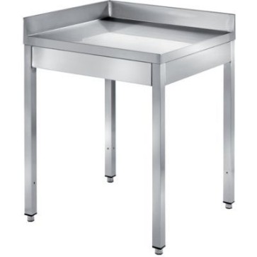 Tavolo su gambe ad angolo con alzatina, dim. mm.700x700x850 h