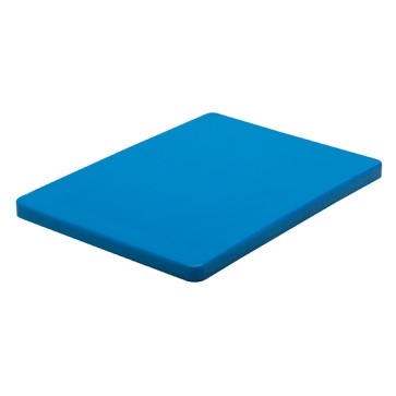 Tagliere in blu per pesce con canalina, 500x300 mm