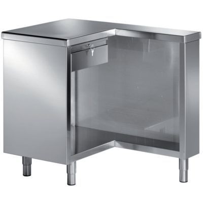 Tavoli cassa chiuso a L top angolo 90°